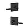 Schlage F40 LAT 622 COL Latitude Lever with Collins Trim Bed Bath Privacy Door Lock Matte Black