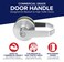 Lawrence Commercial Lever Door Lock Heavy Duty Locking Commercial Door Handle Keyed Entry Grade 2 Door Handle with Lock and Key Brushed Chrome Classroom Function Embassy Series