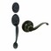 Design House 791699 Coventry Handleset with Scroll Interior Lever and Single Cylinder Deadbolt Oil Rubbed Bronze
