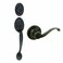 Design House 791699 Coventry Handleset with Scroll Interior Lever and Single Cylinder Deadbolt Oil Rubbed Bronze