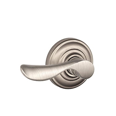 Schlage Champagne Passage Lever Andover Rose Satin Nickel FA10CHP619F10CHP619AND