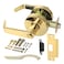 Lawrence Door Handle Cylindrical Lock Privacy Function Bathroom Lock Polished Brass US3 Finish LH5322L NonHanded UL ANSIBHMA Grade 2 Commercial Door Lock for Heavy Duty Use Embassy Series