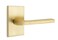 Emtek Passage Set Modern Rectangular Rosette Helios Lever Satin Brass LH
