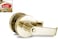 VIZILOK ADA Compliant Single Egress Indicator Privacy Lock C5FDL Durable ANSI Grade 2 comp Commercial LeftHanded Non Reversible inUse or Vacant Push Button Lever Satin Brass