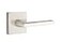 Emtek Passage Set Square Rosette Helios Lever Left Hand Satin Nickel