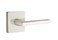 Emtek Passage Set Square Rosette Helios Lever Left Hand Satin Nickel