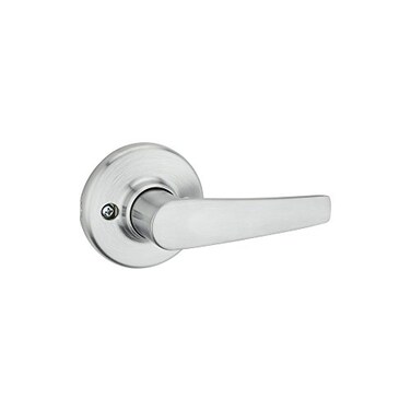 Kwikset Delta Dummy Door Handle Single Sided Lever for Closets French Double Doors and Pantry Satin Chrome NonTurning Reversible Interior PushPull Lever