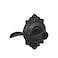 SCHLAGE Accent Lever with Brookshire Trim Keyed Entry Lock in Matte Black F51A ACC 622 BRK