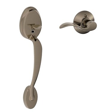 SCHLAGE Plymouth Front Entry Handle Accent RightHanded Interior Lever Antique Pewter FE285 PLY 620 ACC RH