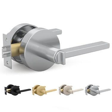 Mega Handles Ralph Entry Door Handle 1 Pack Reversible Chrome Door Handles Keyed Entry Heavy Duty Door Handle with Lock for Entrance Bedroom Fits All Standard Doors Polished Chrome