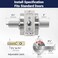 Onedaful Cuzofu Large Commercial Bathroom Door Handle Occupied Door Handle for ANSI 2 Heavy Duty Vacant Occupied Bathroom Lock with Indicator for Privacy Office Restaurant Restroom Satin Chrome