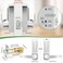 ANNFUZ Mechanical Keyless Entry Door Hanldle Lock with KeypadDoubleSided Push Button Passcode OpeningInterior Exterior Combination Front Door Lever Lock Set for GatesFencesNo BatteryChrome