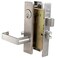 SOPHIA CommercialResidential Heavy Duty Mortise Lockset Lock NonHanded Grade 1 Escutcheon Plate Keyed Lever Lockset ADA US32D Satin Chrome Finish for Dormitory Front Door