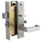SOPHIA CommercialResidential Heavy Duty Mortise Lockset Lock NonHanded Grade 1 Escutcheon Plate Keyed Lever Lockset ADA US32D Satin Chrome Finish for Dormitory Front Door