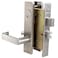SOPHIA CommercialResidential Heavy Duty Mortise Lockset Lock NonHanded Grade 1 Escutcheon Plate Keyed Lever Lockset ADA US32D Satin Chrome Finish for Dormitory Front Door