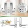 ANNFUZ Mechanical Keyless Entry Door Handle Lock with KeypadDoubleSided Combination Code OpeningInterior Exterior Push Button Passcode Front Door Lever Setfor GateFenceNo BatteryPearl Chrome
