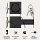 Mega Handles ROBELL Entrance Combo Entry Lever Door Handle Single Cylinder Deadbolt Lock Key Combo Pack Heavy Duty Square Locking Door Levers Set for Left or RightHanded Doors Matte Black