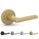 Mega Handles Ralph Dummy Door Handles 2 Pack Heavy Duty Gold Door Handle NonTurning Door Handle for Hallway Closet French Doors Single Side Fits All Standard Doors Satin Brass