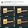 Mega Handles Prime Entrance Combo Entry Lever Door Handle and Single Cylinder Deadbolt Lock and Key Combo Pack Heavy Duty Square Locking Door Levers Set for Left or RightHanded Doors Satin Brass