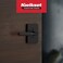 Kwikset Prava Dummy Door Knurled Handle Single Sided Lever for Closets French Double Doors and Pantry Matte Black NonTurning Reversible Interior PushPull Lever with Microban Protection