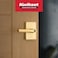 Kwikset Prava Entry Door Knurled Handle with Lock and Key Secure Keyed Reversible Lever Exterior for Front Entrance and Bedrooms Satin Brass Pick Resistant Smartkey Rekey Security and Microban