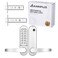 ANNFUZ Mechanical Keypad Keyless Entry Door Handle LockPush Button Code Door LeverSingleSide Combination Interior NonLockingExterior AutoLockNo Electronicfor Front GatePearl Chrome