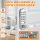 ANNFUZ Mechanical Keypad Keyless Entry Door Handle LockPush Button Code Door LeverSingleSide Combination Interior NonLockingExterior AutoLockNo Electronicfor Front GatePearl Chrome