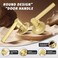 Gaurqiah Brushed Gold Passage Door Handle Round Design NonLocking Door Lever Reversible Door Lever for Hallway Closet Satin Brass