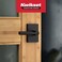 Kwikset Prava Entry Door Knurled Handle with Lock and Key Secure Keyed Reversible Lever Exterior for Front Entrance and Bedrooms Matte Black Pick Resistant Smartkey Rekey Security and Microban