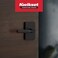 Kwikset Prava Interior Passage Door Knurled Handle Lever for Closet and Hallway Doors Reversible NonLocking Handle Lever Matte Black with Microban Protection