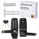 ANNFUZ Mechanical Entry Keypad Door Handle Lock with KeyAutoLocking Push Button Code Door Knob LockSingle Sided Combination Interior Holdopen Leverfor Front GateGarageOfficeMatte Black