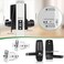 ANNFUZ Mechanical Entry Keypad Door Handle Lock with KeyAutoLocking Push Button Code Door Knob LockSingle Sided Combination Interior Holdopen Leverfor Front GateGarageOfficeMatte Black