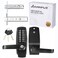 ANNFUZ Mechanical Entry Keypad Door Handle Lock with KeyAutoLocking Push Button Code Door Knob LockSingle Sided Combination Interior Holdopen Leverfor Front GateGarageOfficeMatte Black