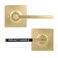 STYLWARE Maven Privacy Door Handle 1 Pack Interior Reversible Gold Door Handle Heavy Duty Bed Bath Door Handles with Privacy Door Lock Fits All Standard Doors Satin Brass