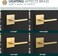STYLWARE Maven Privacy Door Handle 1 Pack Interior Reversible Gold Door Handle Heavy Duty Bed Bath Door Handles with Privacy Door Lock Fits All Standard Doors Satin Brass