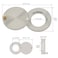 HOJLKLD Peephole Cover Solid Brass Privacy Door Viewer Cover with DoubleSided SelfAdhesive Tape for 58 inch Diameter Door Peephole 1 Brushed Nickel