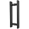 LVYIHAN Matte Black Square Barn Door Handles 12161824364859 Pull Push Long French Door Handle Double Sided Large Front Exterior Shower Door Pull Handles