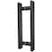 LVYIHAN Matte Black Square Barn Door Handles 12161824364859 Pull Push Long French Door Handle Double Sided Large Front Exterior Shower Door Pull Handles