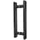 LVYIHAN Matte Black Square Barn Door Handles 12161824364859 Pull Push Long French Door Handle Double Sided Large Front Exterior Shower Door Pull Handles