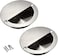 Bestgle 2Pcs Hidden Concealed Recessed Sliding Door Pull Handles Stainless Steel Round Door Flush Cabinet Finger Pulls Inset with Screws 90mm354in Dia