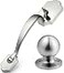 Voltstorm Lower Half Front Entry Handleset with Knob Front Door Handle 304 Stainless Steel Silver Exterior Door Handle Lock Set