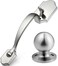 Voltstorm Lower Half Front Entry Handleset with Knob Front Door Handle 304 Stainless Steel Silver Exterior Door Handle Lock Set