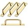 Malimali 4 Pack Gold Barn Door Handles 5 Hole Center Gate Handle Sliding Door Handles Modern Aluminium Door Pull for Pocket Door Bifold Closet Doors Hardware Replacement