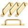Malimali 4 Pack Gold Barn Door Handles 5 Hole Center Gate Handle Sliding Door Handles Modern Aluminium Door Pull for Pocket Door Bifold Closet Doors Hardware Replacement