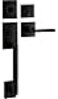 Berlin Modisch HandleSet Front Door Entry Handle and Deadbolt Lock Set Slim Square Single Cylinder Deadbolt and Lever Reversible for Right Left Sided Doors Heavy Duty Oil Rubbed Bronze