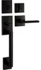Berlin Modisch HandleSet Front Door Entry Handle and Deadbolt Lock Set Slim Square Single Cylinder Deadbolt and Lever Reversible for Right Left Sided Doors Heavy Duty Oil Rubbed Bronze