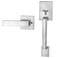 Azdele Front Door Handle Silver Set Entry Satin Nickel Door Handle with for Right and Left Handed Doors Single Cylinder Exterior Door Handle Set with Lower Half Lever Satin Nickel
