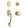 Baldwin Estate Polished Brass Logan Single Cylinder Sectional Handleset with Classic Round Knob 85315003ENTR