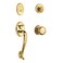 Baldwin Estate Polished Brass Logan Single Cylinder Sectional Handleset with Classic Round Knob 85315003ENTR