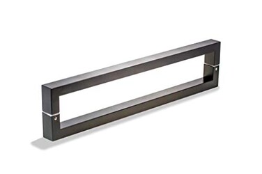 KEYTIGER 32 Inch DoubleSided Modern Matte Black Door Handle Pulls Stainless Steel Push Pull Handles for Wood Glass Metal Single or Double Doors Shower Door Sliding Barn Doors Square Rectangle Shape Ba